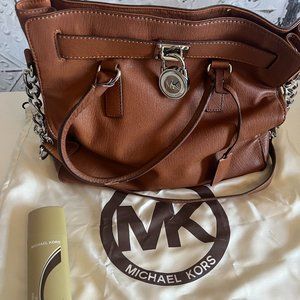 NWOT Michael Kors Handbag Brown Leather w/Strap